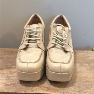 INTENTIONALLY BLANK Cream Platform Shoes